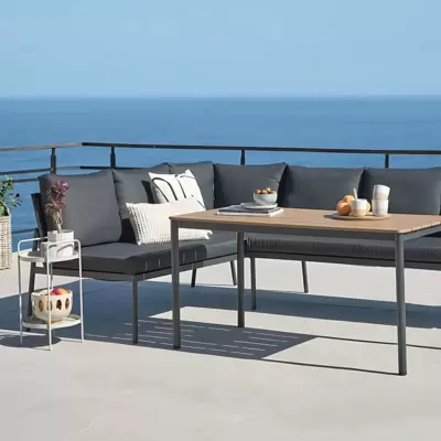 Lounge Ugaona Garnitura Za Terasu i Dvorište Berlioz Black