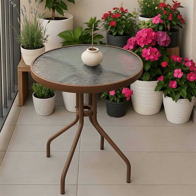 Sto za terasu prečnika 70 cm Koko Brown