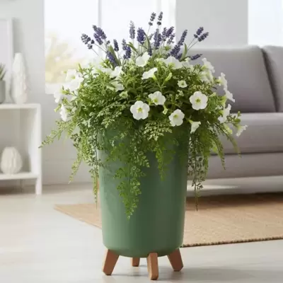 Visoka saksija sa nogarima Prosperplast Gracia Tubus Slim Olive Green