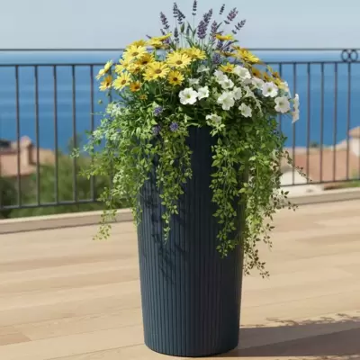 Visoka saksija sa uloškom Prosperplast Lamia 25x48cm Anthracite