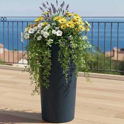 Visoka saksija sa uloškom Prosperplast Lamia 30x57.5cm Anthracite