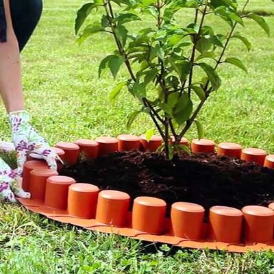 Fleksibilna ogradica za travnjak 4m Terakota Prosperplast IPAL7