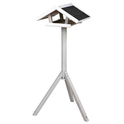 Hranilica za ptice na postolju 1.15m Drvena kućica bela Trixie 55807