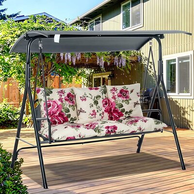 Jastuk Za Baštensku Ljuljašku 155x60x60cm Pink Flowers