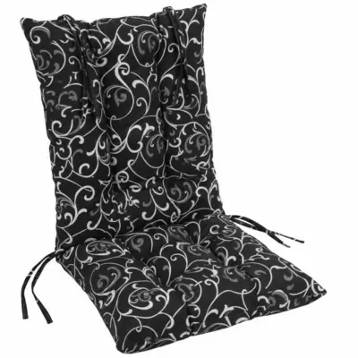 Jastuk Za Stolicu Sa Naslonom 1 kom. 60x120 cm BLACK ORNAMENT