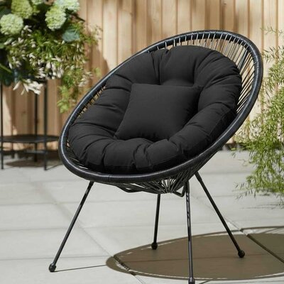 Jastuk za ovalnu baštensku stolicu - fotelju 110x90cm BLACK