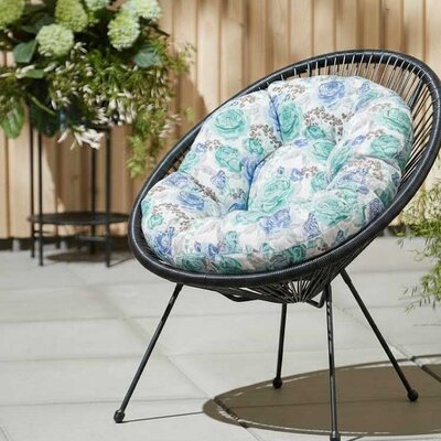 Jastuk za ovalnu baštensku stolicu - fotelju 110x90cm BLUE ROSES