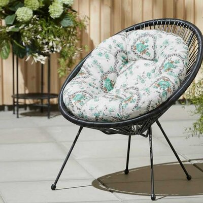 Jastuk za ovalnu baštensku stolicu - fotelju 110x90cm FLOURISH GREEN