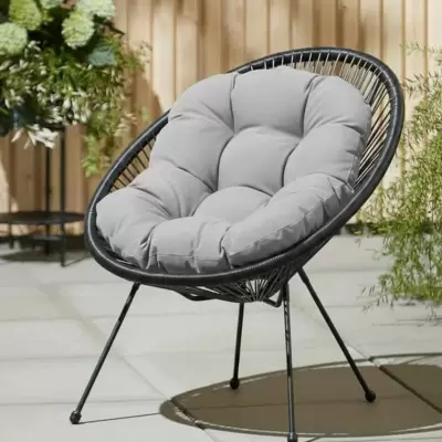 Jastuk za ovalnu baštensku stolicu - fotelju 110x90cm GREY