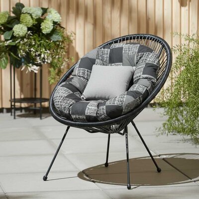 Jastuk za ovalnu baštensku stolicu - fotelju 110x90cm GREY STONE