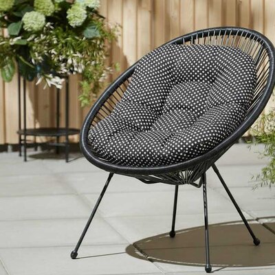 Jastuk za ovalnu baštensku stolicu - fotelju 110x90cm POLKA DOTS