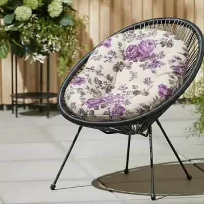 Jastuk za ovalnu baštensku stolicu - fotelju 110x90cm VIOLET GARDEN