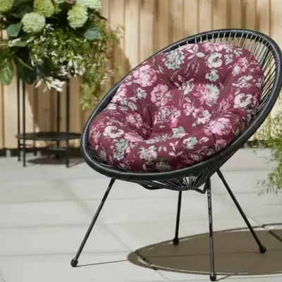 Jastuk za ovalnu baštensku stolicu - fotelju 110x90cm BORDEAUX RETRO