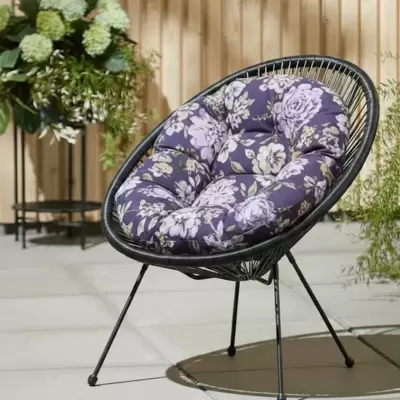 Jastuk za ovalnu baštensku stolicu - fotelju 110x90cm VIOLET RETRO