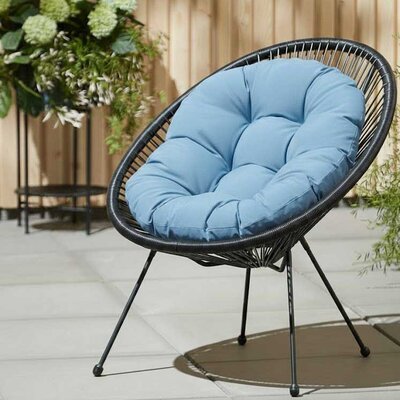 Jastuk za ovalnu baštensku stolicu - fotelju 110x90cm SKY BLUE