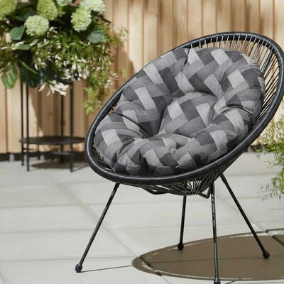 Jastuk za ovalnu baštensku stolicu - fotelju 110x90cm TRICOT-BL