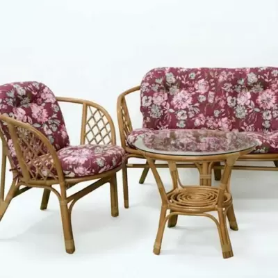 Jastuci za bambus ratan garnituru Bahama BORDEAUX RETRO