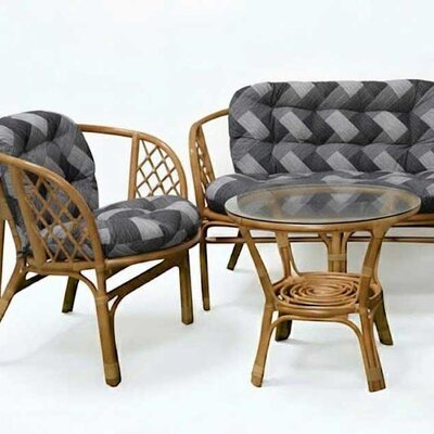 Jastuci za bambus ratan garnituru Bahama TRICOT-BL