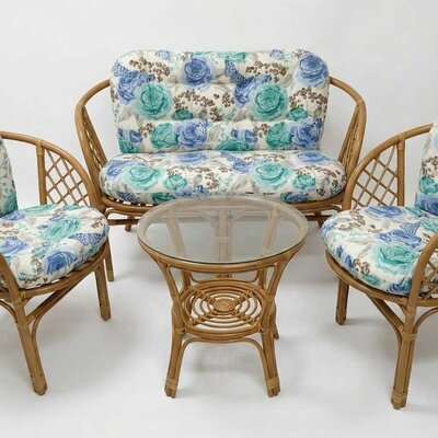 Jastuci za bambus ratan garnituru Bahama BLUE ROSES