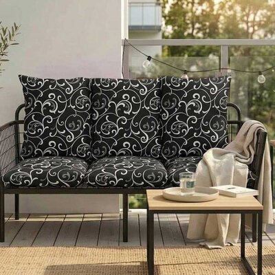 Jastuk Za BaštenskI Dvosed 100x50x50 cm BLACK ORNAMENT