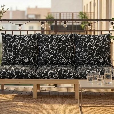 Jastuk Za BaštenskI Dvosed 120x50x50 cm BLACK ORNAMENT