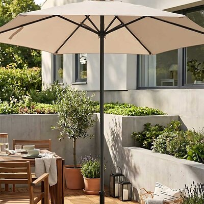 Suncobran Sa UV Zaštitom i Ručicom Za Podizanje i Spuštanje Maxdenn Bež 250 cm