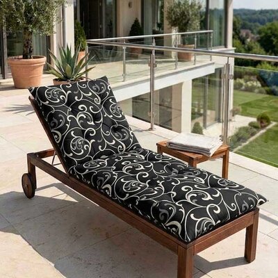 Jastuk Za Baštensku Ležaljku 200x70cm BLACK ORNAMENT