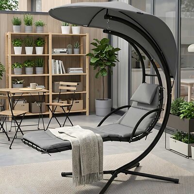 Ležaljka Ljuljaška Oxigenio Grey sa Tendom