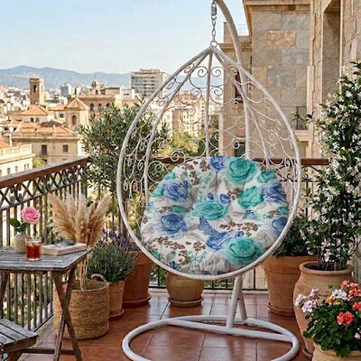 Jastuk 140cm Za Gnezdo Baštensku Ljuljašku BLUE ROSES