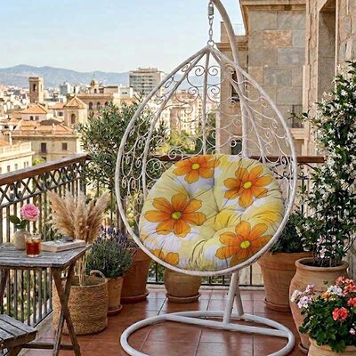 Jastuk 100cm Za Gnezdo Baštensku Ljuljašku HAPPY FLOWERS