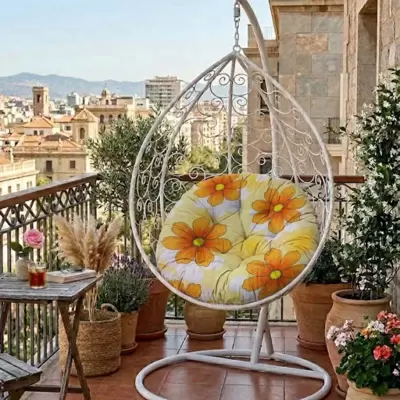 Jastuk 140cm Za Gnezdo Baštensku Ljuljašku HAPPY FLOWERS