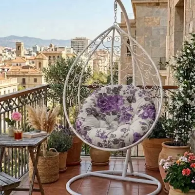 Jastuk 140cm Za Gnezdo Baštensku Ljuljašku VIOLET GARDEN