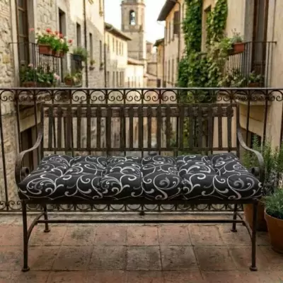 Jastuk za Klupu 200x40cm BLACK ORNAMENT