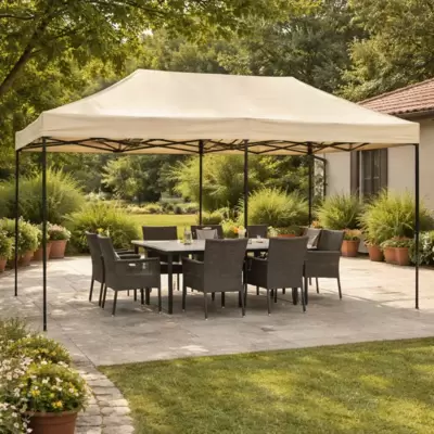 Sklopivi Pop-Up Paviljon 6 x 3 m Bež