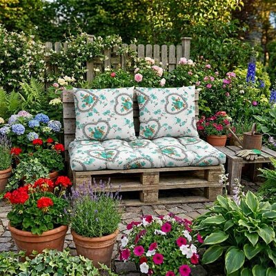 Komplet jastuka za garniture od paleta FLOURISH GREEN