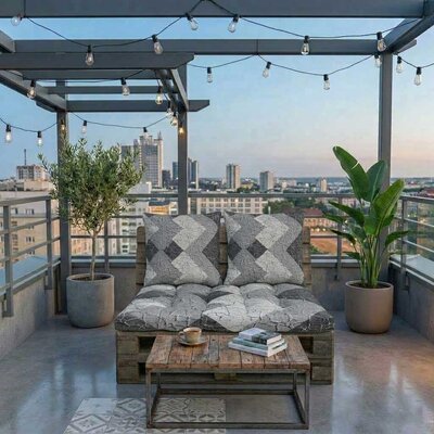 Komplet jastuka za garniture od paleta GREY STONE