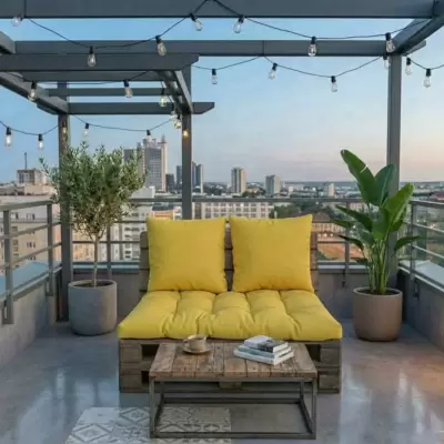 Komplet jastuka za garniture od paleta YELLOW