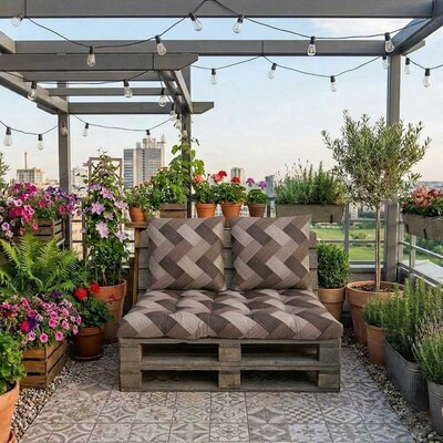 Komplet jastuka za garniture od paleta TRICOT-BR