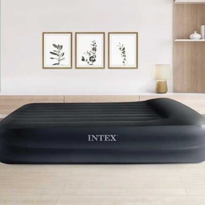 Intex Vazdušni krevet sa ugrađenom pumpom Queen Pillow Rest 152x203x42cm 64124ND