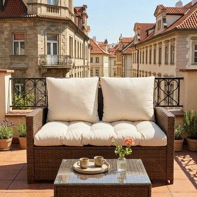 Jastuci za baštenski dvosed 100x50x50cm IVORY