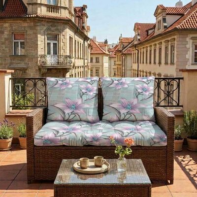 Jastuci za baštenski dvosed 100x50x50cm LILIES