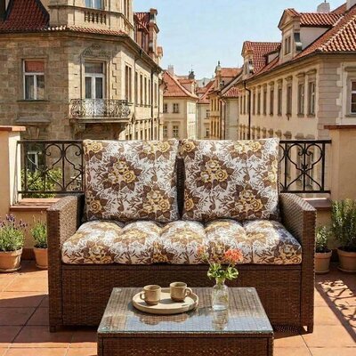 Jastuci za baštenski dvosed 100x50x50cm RETRO BOUQUET