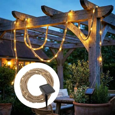 Solarni LED Niz 5m 52 LED Rustična čarolija u vašem dvorištu