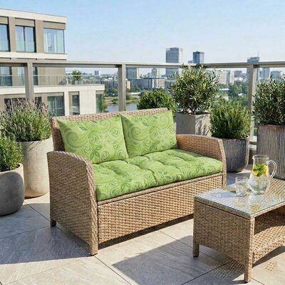 Jastuci za baštenski dvosed 130x50x50cm FRESH GREEN