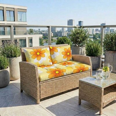 Jastuci za baštenski dvosed 130x50x50cm HAPPY FLOWERS