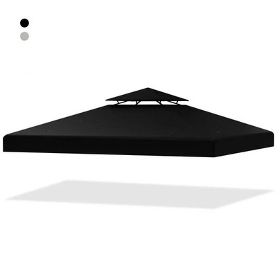 Zamensko Platno Za Krov Paviljona 3 x 3 m Crna Boja