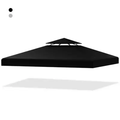 Zamensko Platno Za Krov Paviljona 3 x 3 m Crna Boja