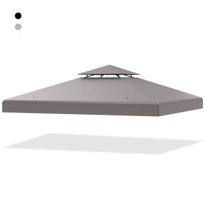 Zamensko Platno Za Krov Paviljona 3 x 3 m Siva Boja
