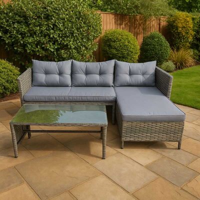 Baštenska garnitura Tahiti siva 22-008801G