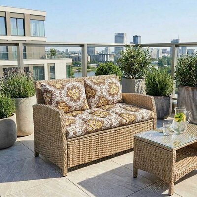 Jastuci za baštenski dvosed 130x50x50cm RETRO BOUQUET